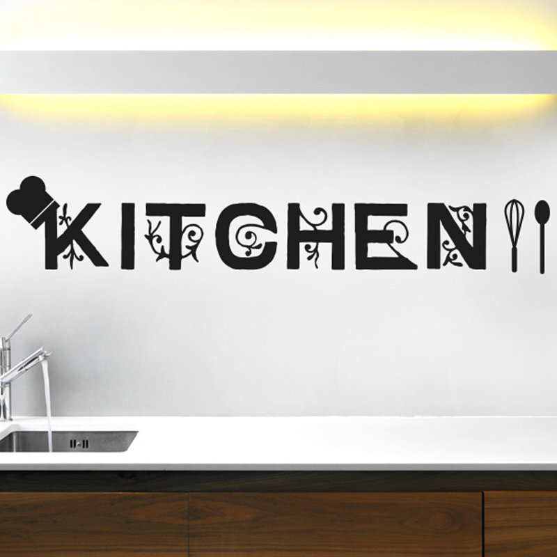 Food & Beverage Wall Decal, Medium, Black