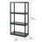 Gracious Living 4 Shelf Fixed Height Solid Light Duty Home Storage Unit