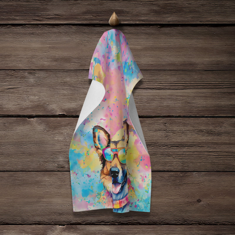 Serviette de cuisine German Shepherd Hippie Dawg