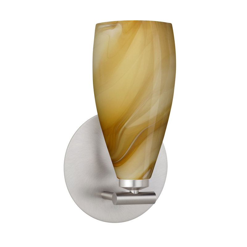 Ritwik Armed Sconce, Satin Nickel, Opal Matte