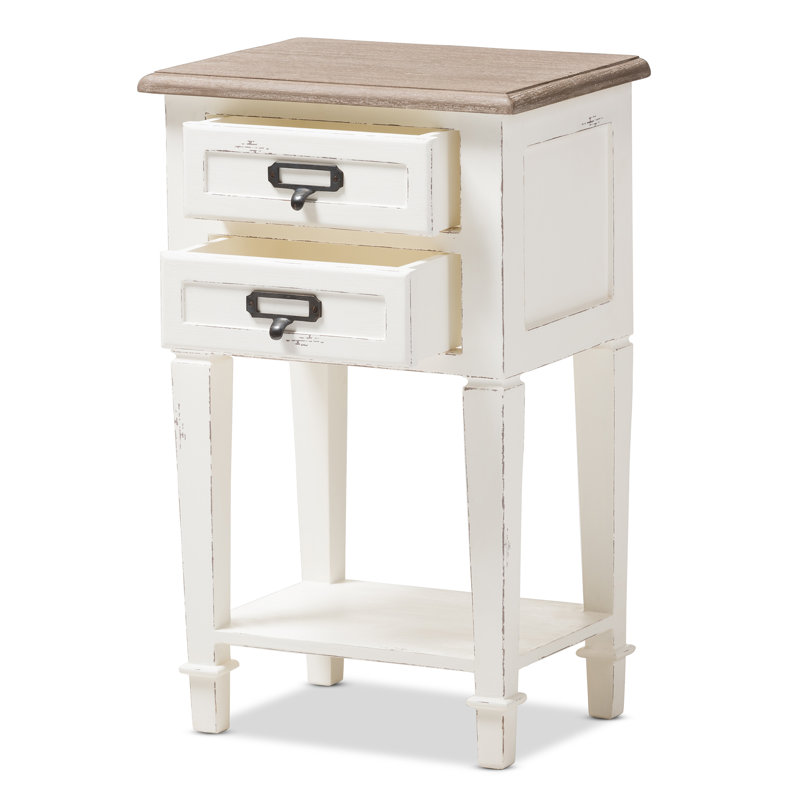 Table de chevet 2 tiroirs Bitsy