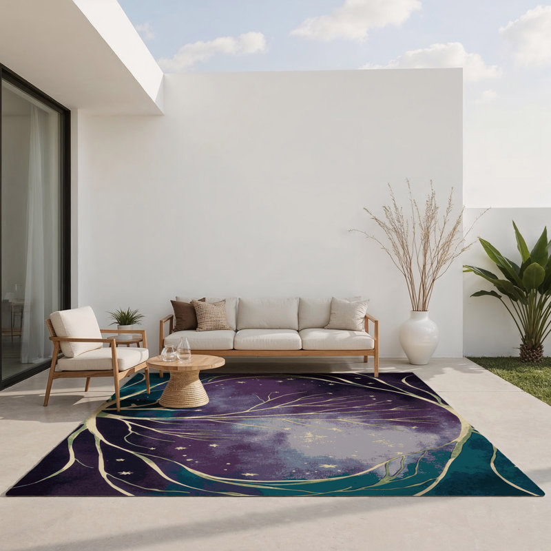 Tapis d'intérieur et d'extérieur Blooming Nebula, Rectangulaire 3 pi x 5 pi