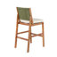 4 pièces Tabouret de bar d'extérieur vert en bois d'acacia massif et osier tissé Arly-131528971