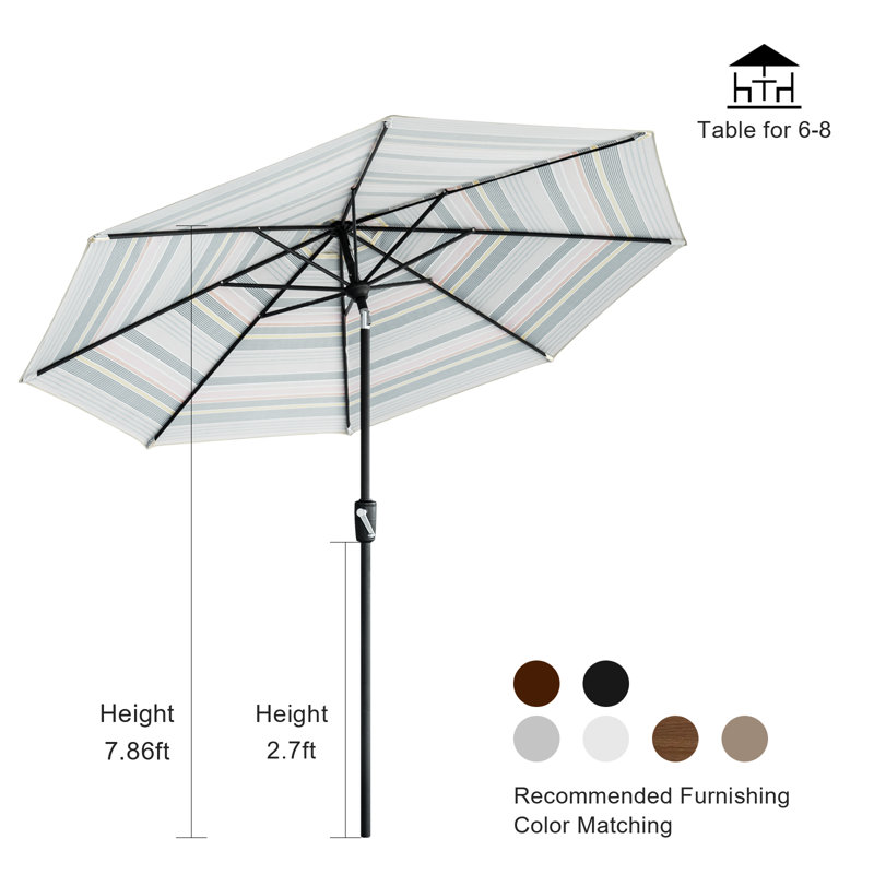 Parasol de marché avec manivelle 9,00 po Shelvie