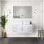 Ensemble de meuble-lavabo simple mural 48 "avec miroir Geneva-87286008-91877520