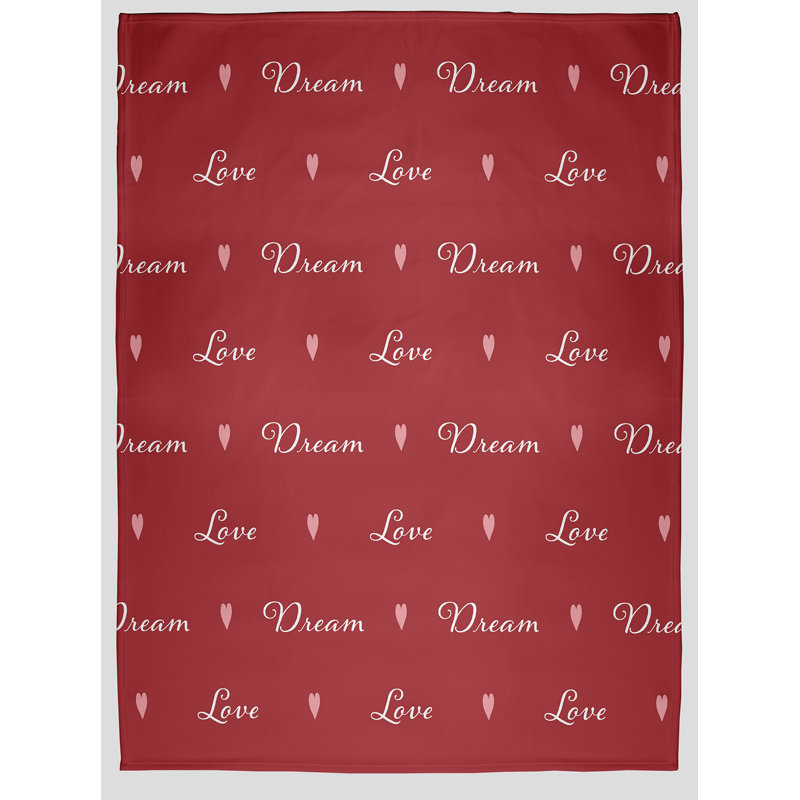 Jeté Love Dream Valentine's Day, L 30 po x L 39,75 po, Buddah - rouge