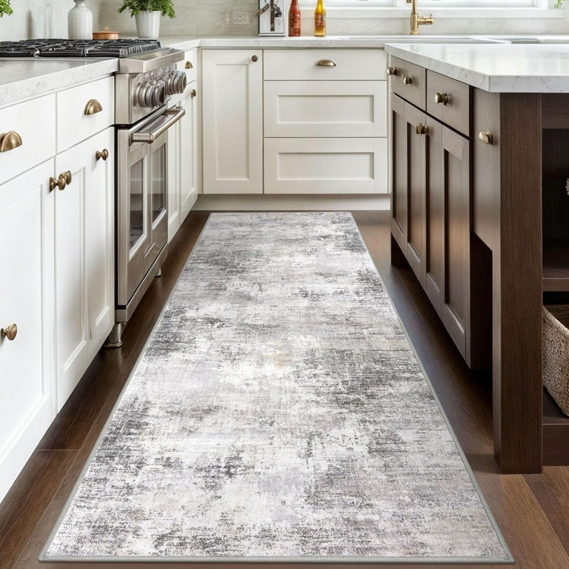Washable Area Rugs Non Slip Bedroom Rug Living Room Rugs with Rubber Backing, Runner 3' x 8'