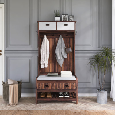 Hall Tree With 3-In-1 Design
