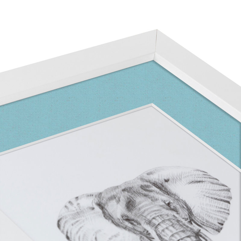 Matte Picture Frame with Mat, French Blue