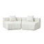 Canapé modulaire incurvé chenille avec 2 coussins Chenille-1037354981