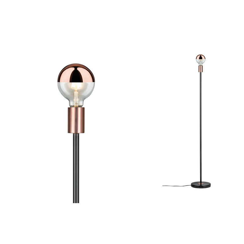 Barnhill Floor Lamp, Black/Copper matt