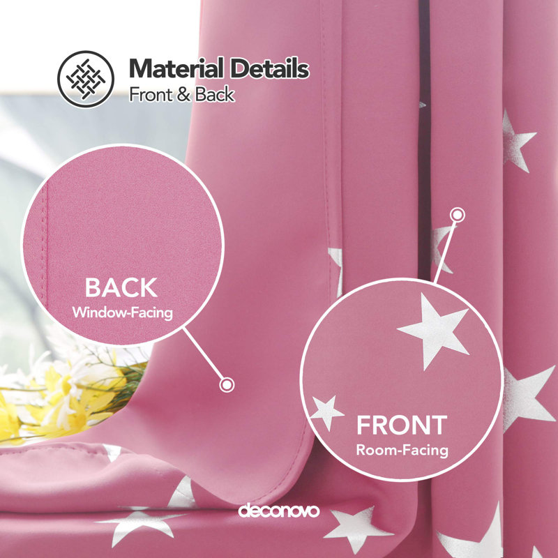 Polyester Blackout Pinch Pleat Curtain Pair, 52cm Width x 242cm Drop