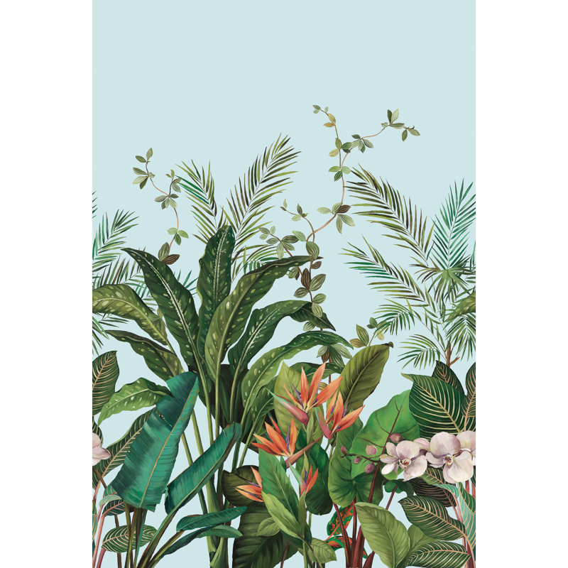 Ulrica Floral Wallpaper, Azure Blue