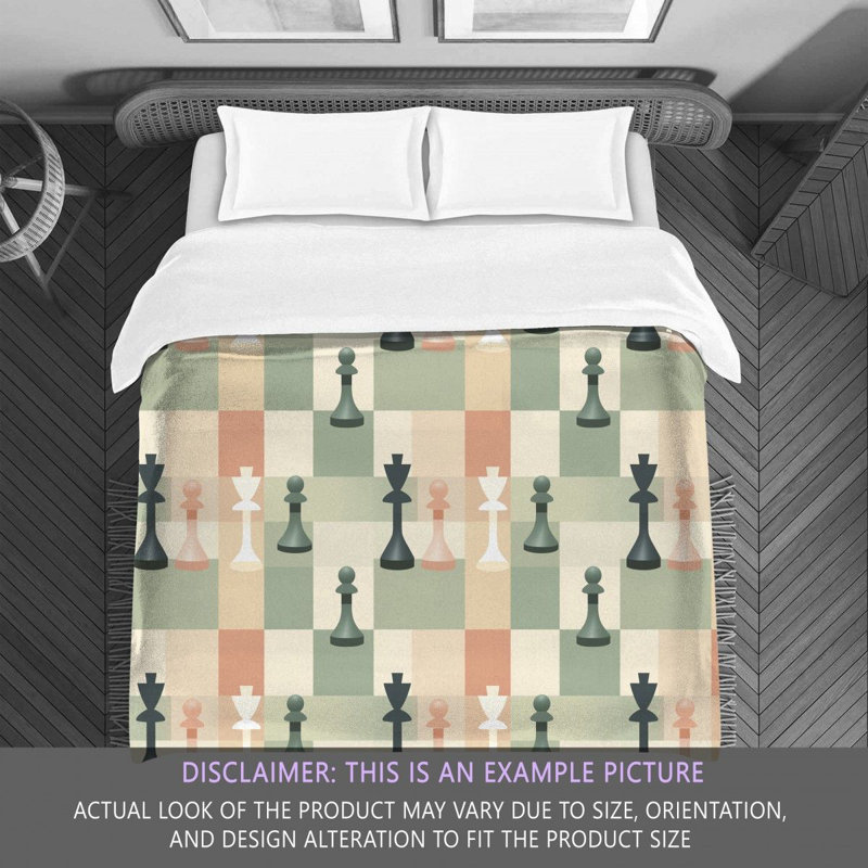 Chess Piece Comforter, Twin Extra Long Comforter