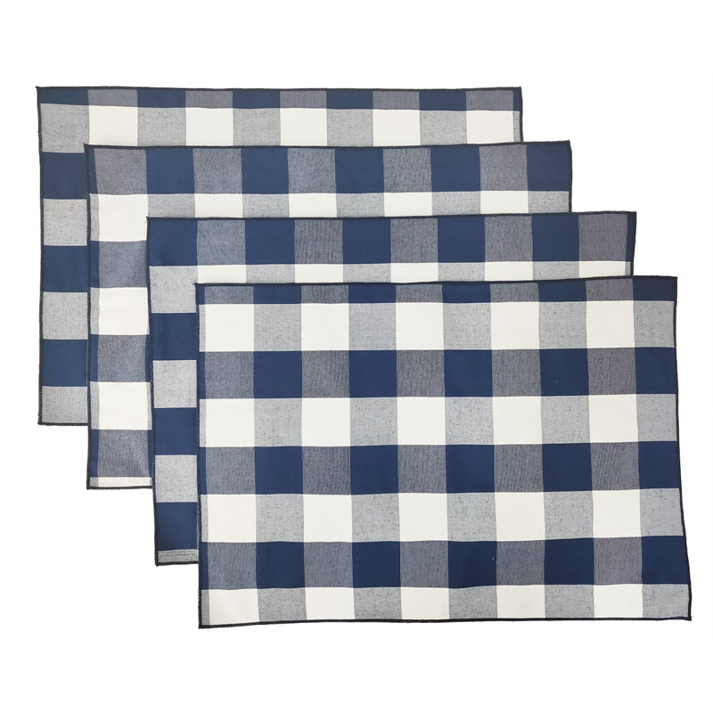 Napperon 20 "Kellman, Bleu marine/blanc