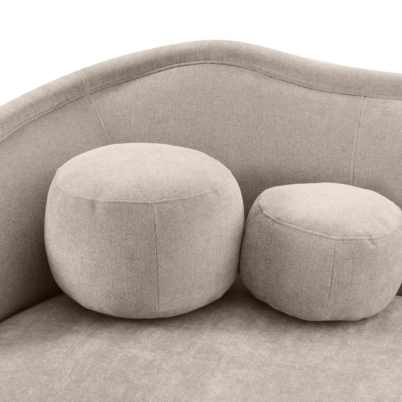 92.5" Taupe Textured Performance Velvet Sofa, Taupe
