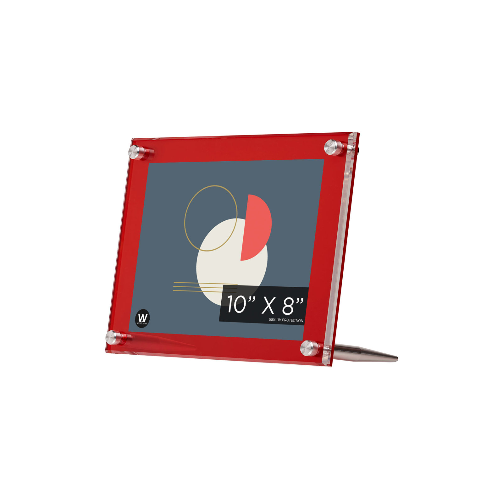 Wexel Art 8x10" Tabletop Frame with Hardware, Ruby Frost/Silver