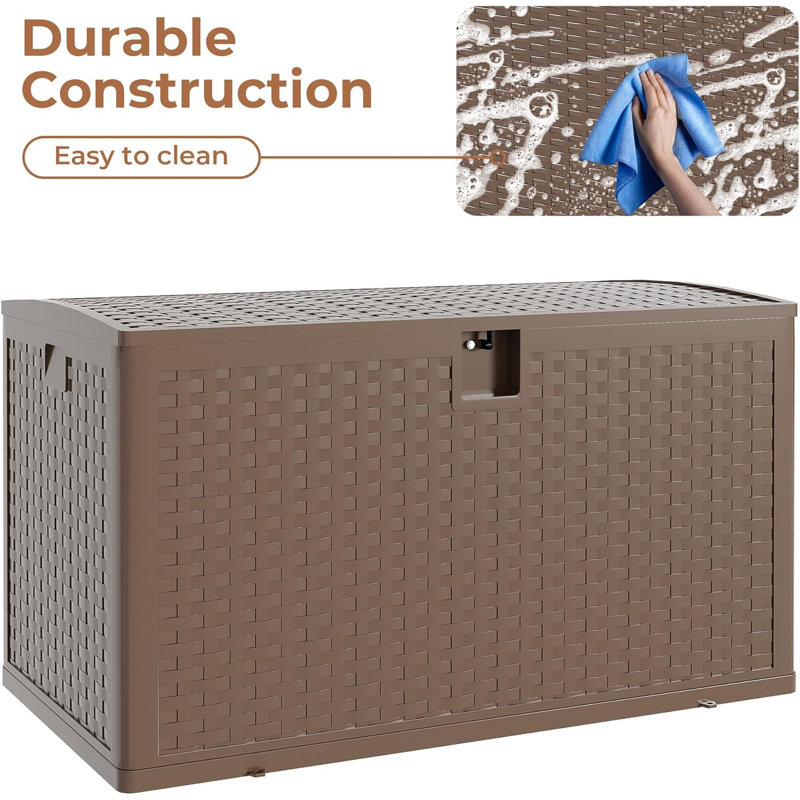 Boîte de rangement pour terrasse 120 gallons imperméable
