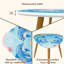 Triangle Nesting Coffee Table Set of 2 Dolphins Swimming Starfish Soft Blue Ocean Watercolor End Table Modern Minimalist Side Table Set for Living Room Bedroom