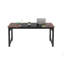 Bureau de direction 70,8 po, grand poste de travail moderne avec structure en métal épais, mobilier rustique brun et noir pour le bureau personnel