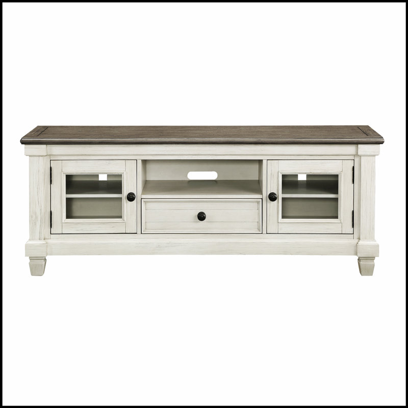 Meuble télé antique avec rangement de tiroir, mobilier de salon en bois élégant pour un décor moderne et classique.