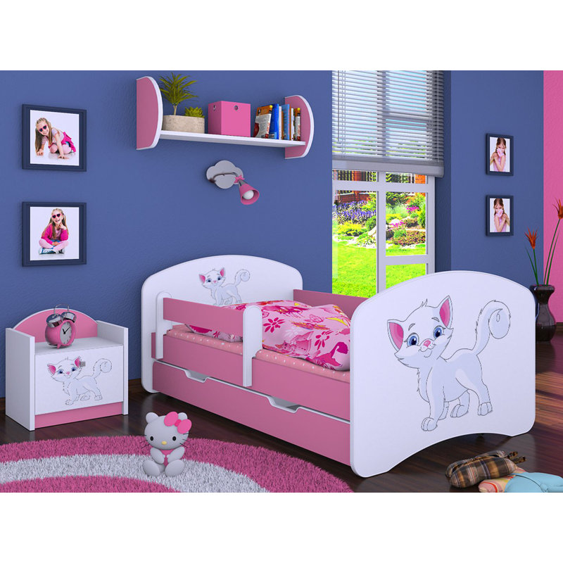 Manzo Cabin Bed Themed Beds with Storage Included, Pink