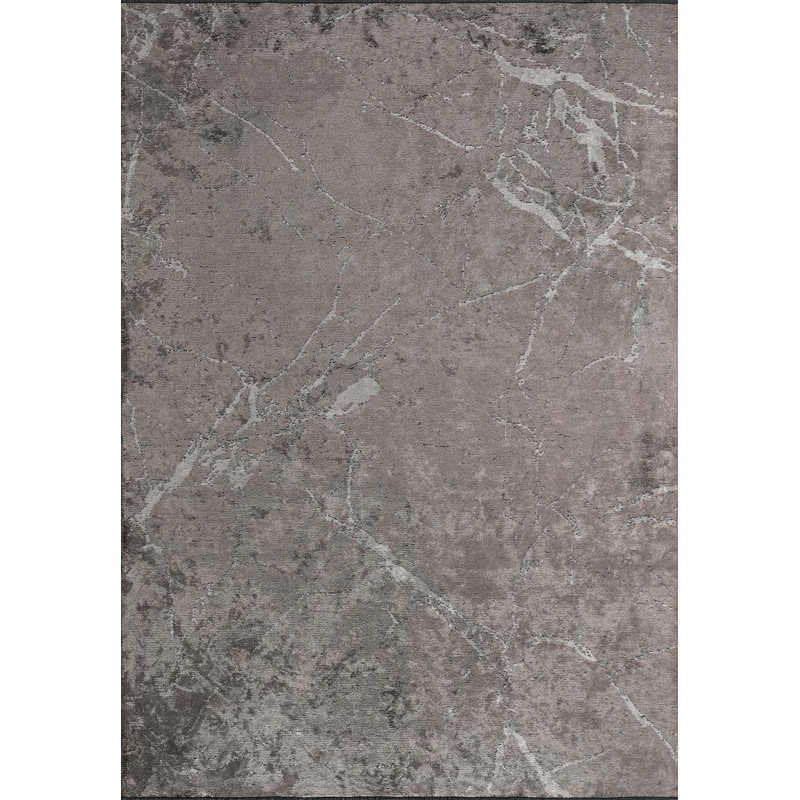 Deimianas Abstract Hand Loom Indoor / Outdoor Area Rug, Rectangle 6'7" x 9'10"