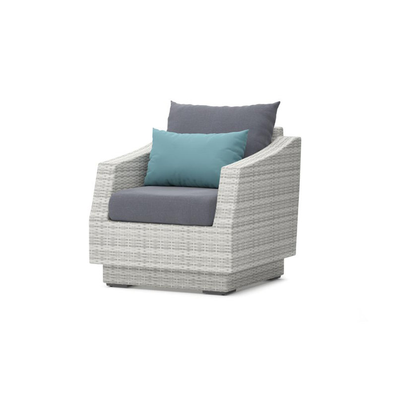Cannes 5 Piece Club Seating Group with Cushions, Stone Grey Olefin