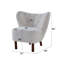 Chaise d'appoint Zusud, sherpa blanc Teddy
