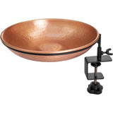 Pure Copper Hand Hammered Bird Bath Feeder Bowl Detachable Outdoor Decor for Garden Backyard Patio and Deck