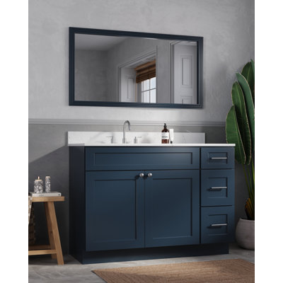 Disar Single Bathroom Vanity with Quartz Top