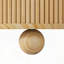 Round Fluted Coffee Table with Hidden Storage and Sliding Door