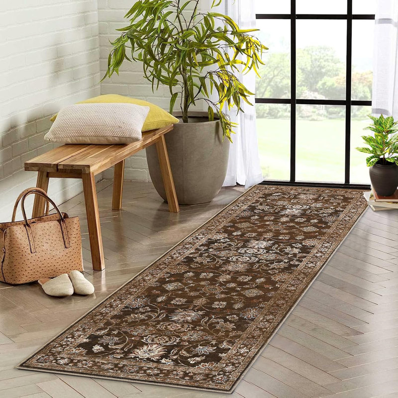 Tapis de couloir 2 x 6 pour tapis de couloir lavable à la machine antidérapant Enrteway, Tapis de couloir 2 pi x 6 pi