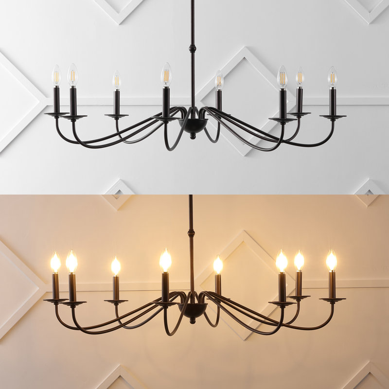Wicklow Bohemian Farmhouse Iron LED Chandelier, Oil Rubbed Bronze, 22.5" H x 40" W x 40" D