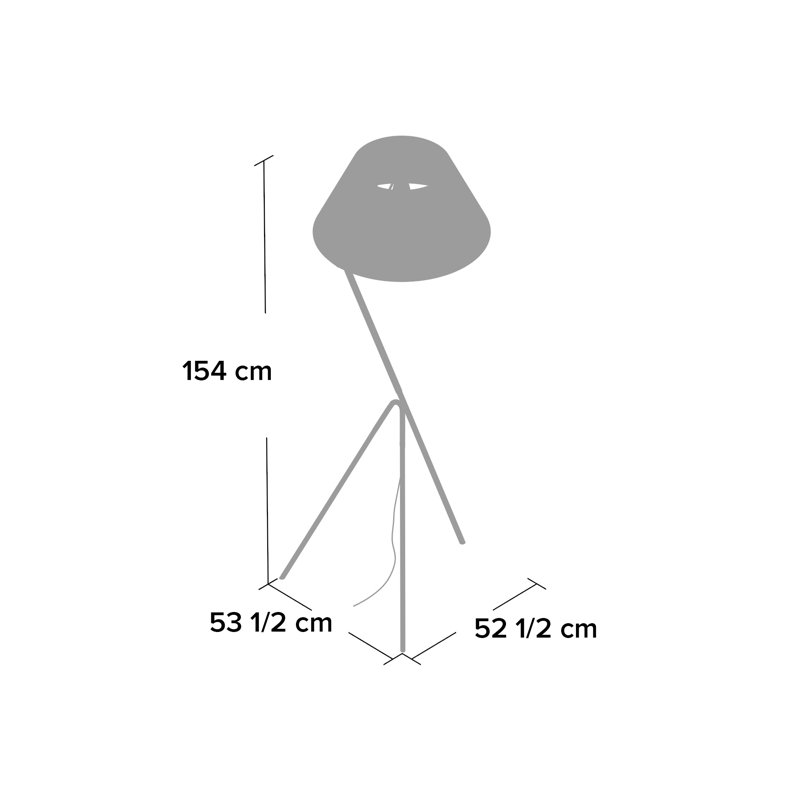 Tadashi 154cm Black Tripod Floor Lamp