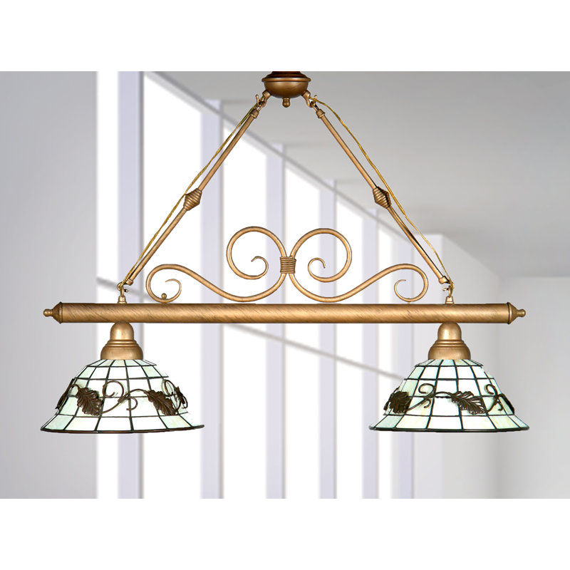 Luminaire pour îlot Tiffany 2 lumières Dario
