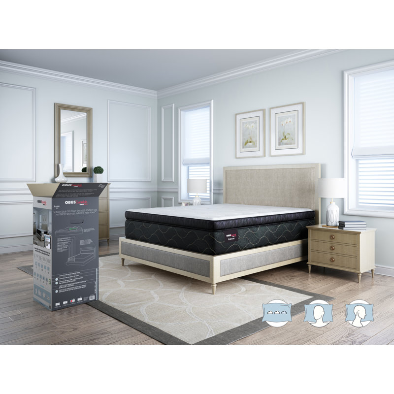 Matelas en mousse viscoélastique gélifiée 14 po Fusion Series, Grand