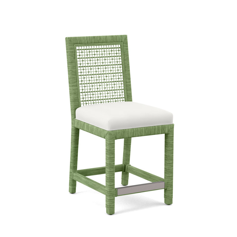 Pine Isle 24" Counter Stool, Beige/Gray Plaid, Java