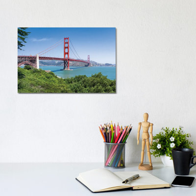 Golden Gate Bridge In San Francisco by Jan Becke - Wrapped Canvas Print