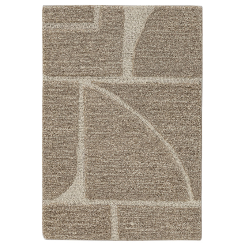 Tapis d'intérieur en laine touffeté à la main Toralf, 2 pi x 3 pi