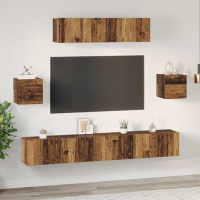 TV Cabinet Set Wall-Mounted 7 Pcs 80 X 30 X 30 Cm