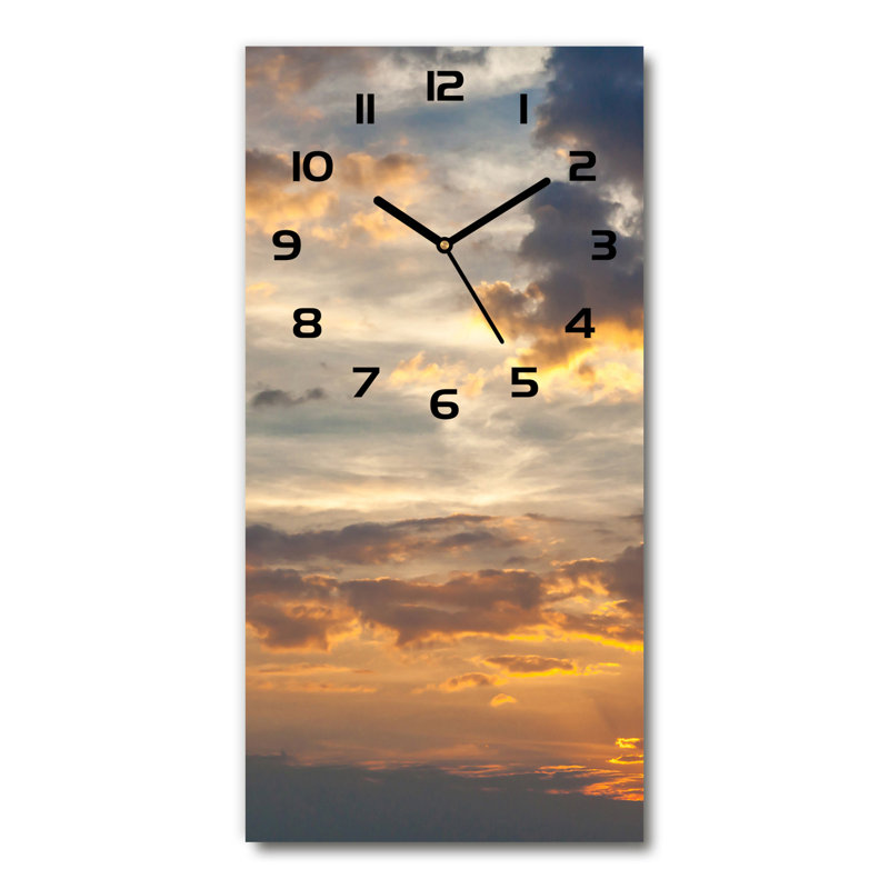Jaimon Glass Wall Clock, Grey/Brown/Black