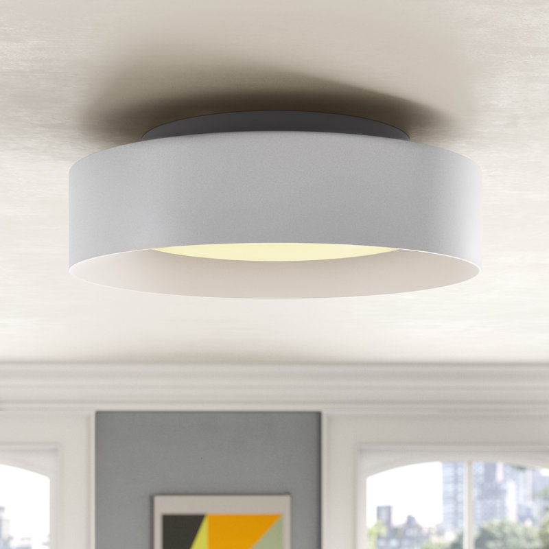 Savita 15.7" Flush Mount, White