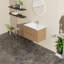 Ensemble de meuble-lavabo mural 30 po avec évier flottant, système de fermeture en douceur, 2 très grands tiroirs, noyer