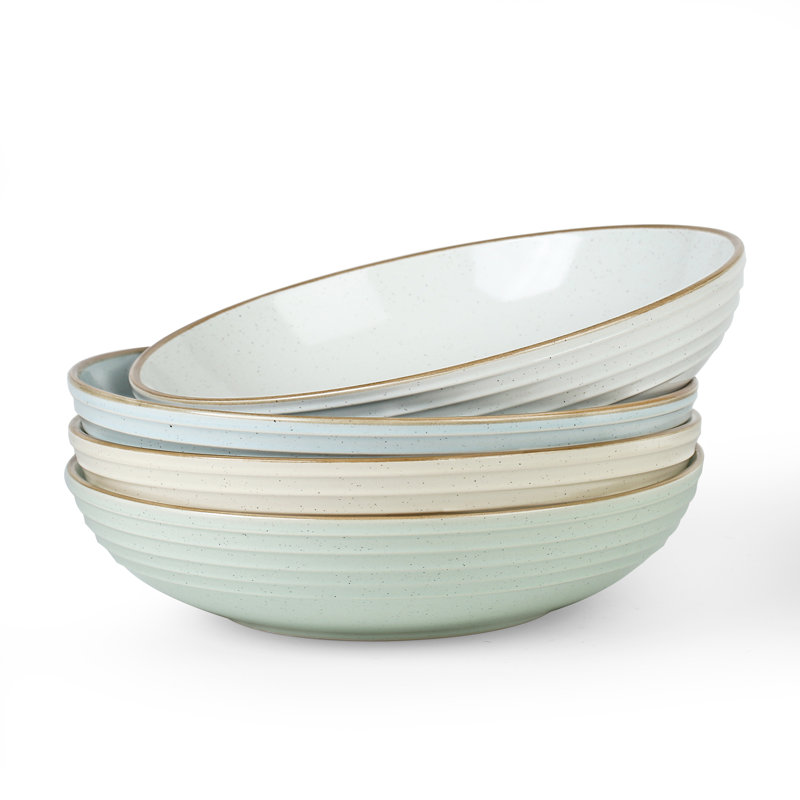 Ensemble de 4 grandes assiettes à pâtes Kellison Latitude Run, Multicolore