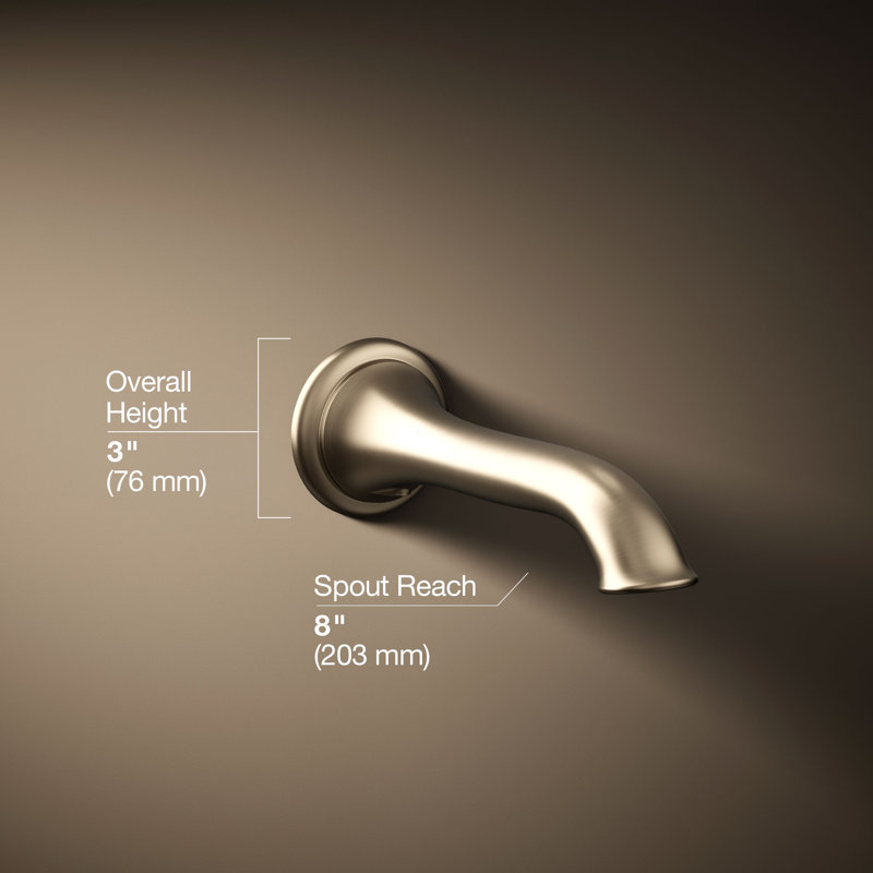 Artifacts® Wall-Mount Bath Spout with Flare Design, Vibrant Brushed Bronze