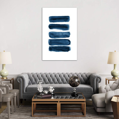 Watercolor Brush Strokes - Wrapped Canvas Print