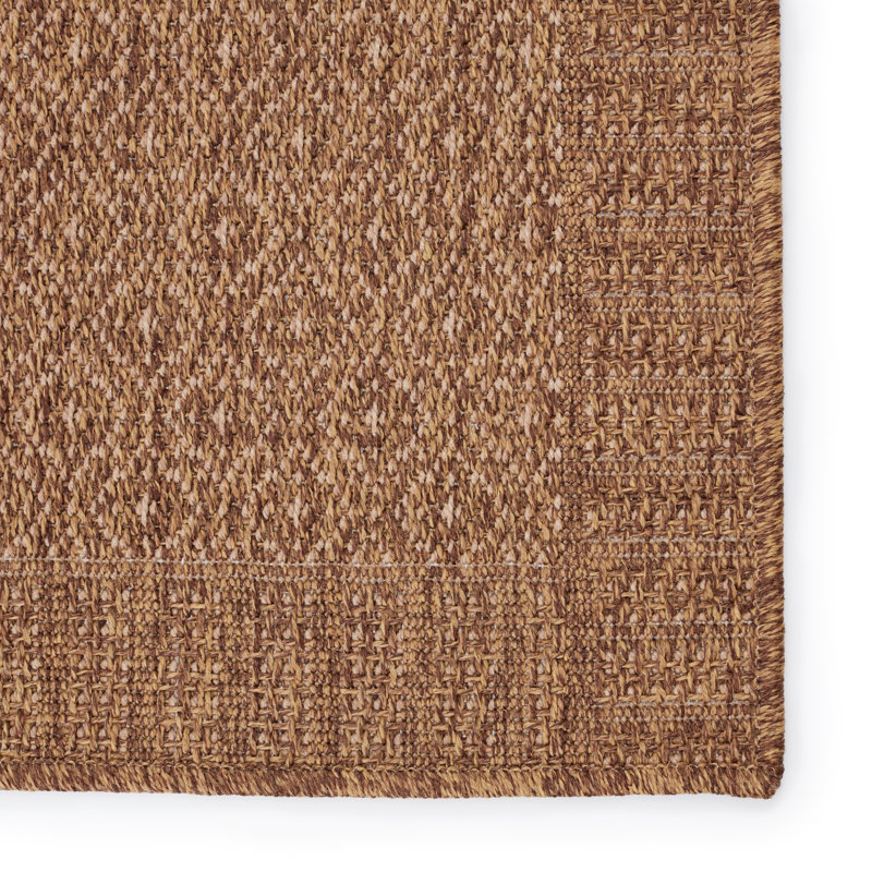 Tapis intérieur / extérieur brun clair Yermolayeva, Rectangle 9 pi x 12 pi