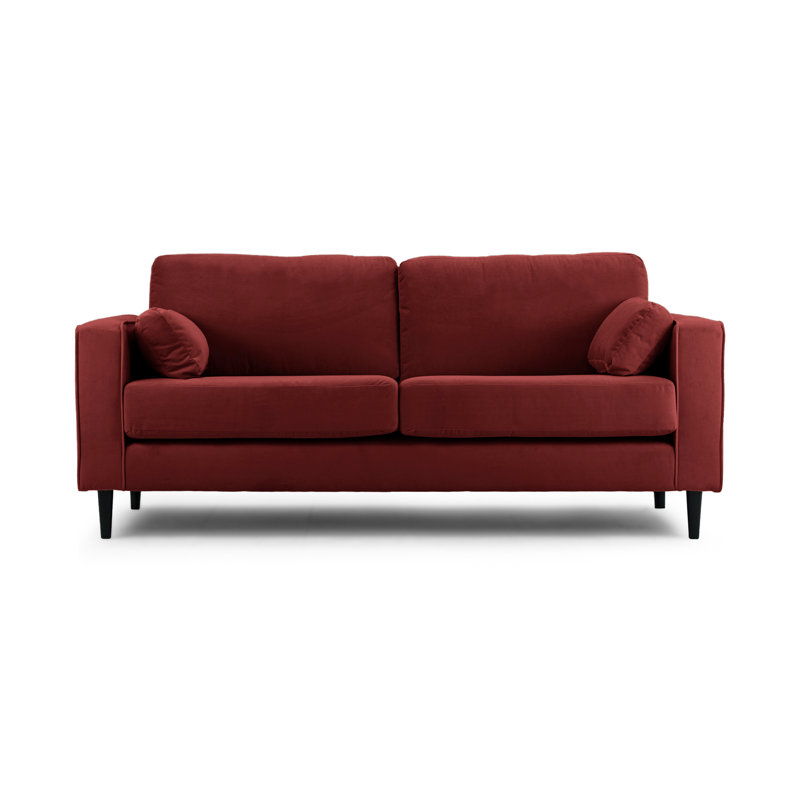 Millerville Velvet Sofa, 93"H x 193"W x 93"D, Burgundy
