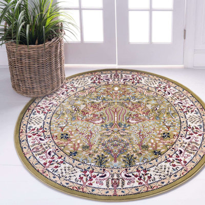 Tapis traditionnel Kelayeh couleur lierre
